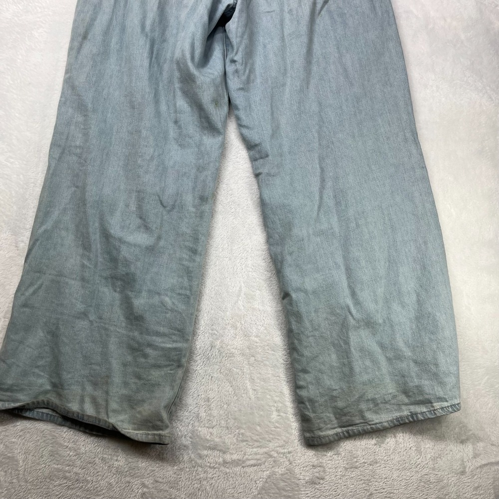 Levi's XL Straight Jeans Women's Blue Denim Pockets Belted Relaxed Baggy - 34X32 - Picture 12 of 14